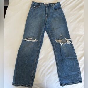 Abercrombie & Fitch Ankle Straight Ultra High Rise Jeans